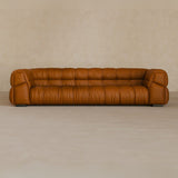 3 Seater 9ft-Top Grain Leather-Brandy