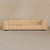 3 Seater 9ft-Top Grain Leather-Fawn