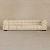3 Seater 9ft-Top Grain Leather-Linen