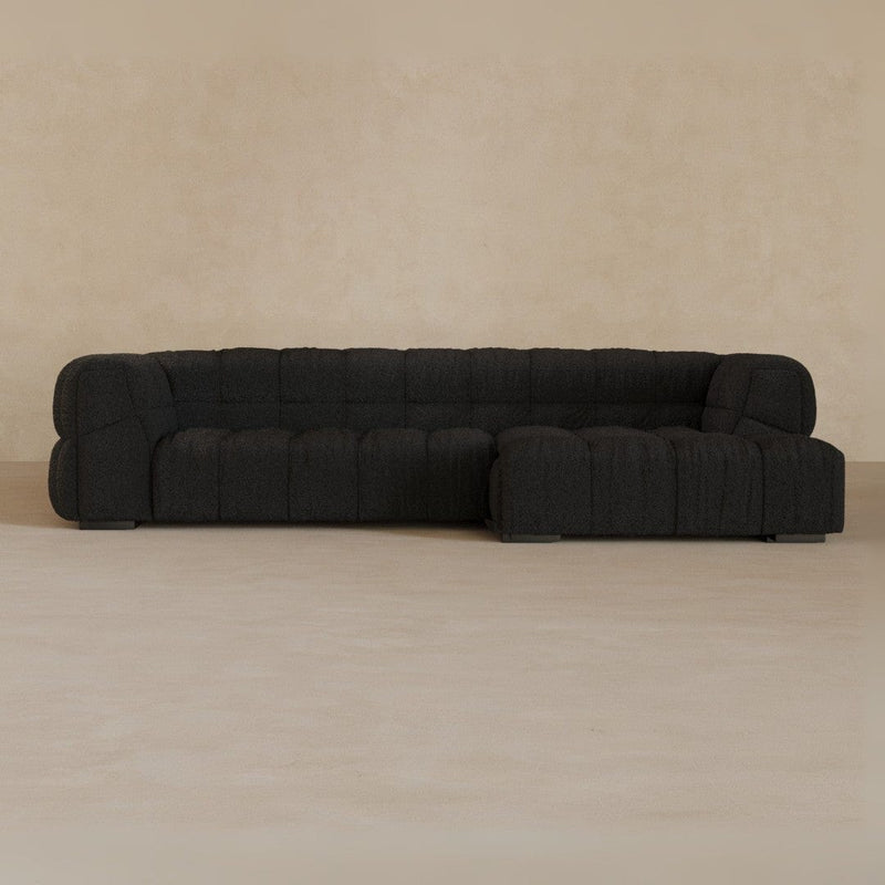 Left Chaise 111 Inches-Boucle-Charcoal