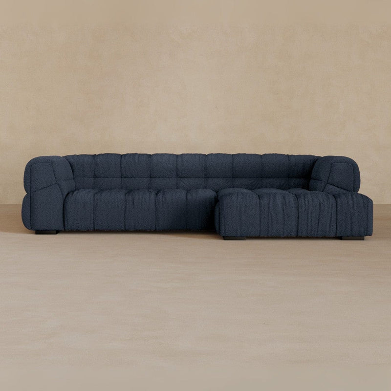 Left Chaise 111 Inches-Boucle-Navy