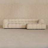 Left Chaise 111 Inches-Linen Blend-Alabaster