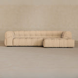 Left Chaise 111 Inches-Linen Blend-Chalk