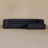 Left Chaise 111 Inches-Linen Blend-Ink