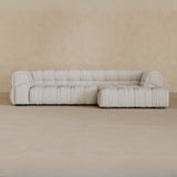 Left Chaise 111 Inches-Linen Blend-Ivory