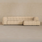 Left Chaise 111 Inches-Linen Blend-Shell