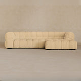 Left Chaise 133 Inches-Boucle-Fawn