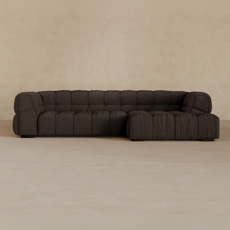 Left Chaise 133 Inches-Boucle-Mink