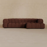 Left Chaise 133 Inches-Boucle-Oxblood