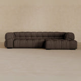 Left Chaise 133 Inches-Linen Blend-Mink