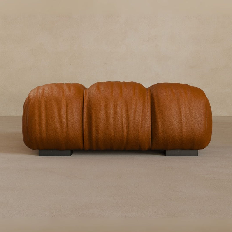 Ottoman-Full Grain Leather-Brandy