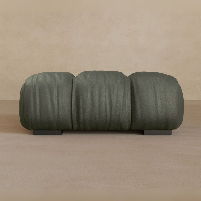 Ottoman-Full Grain Leather-Graphite