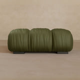 Ottoman-Full Grain Leather-Olive