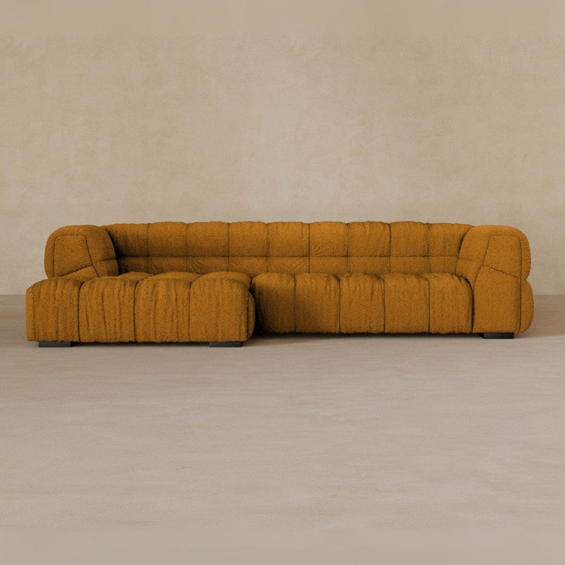 Right Chaise 111 Inches-Boucle-Camel
