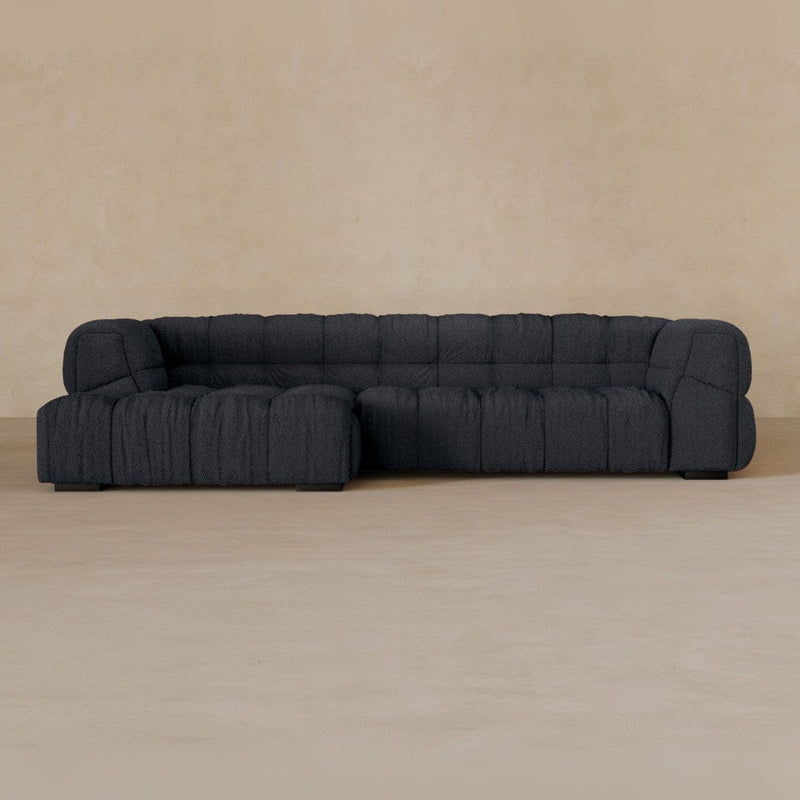 Right Chaise 111 Inches-Boucle-Ink