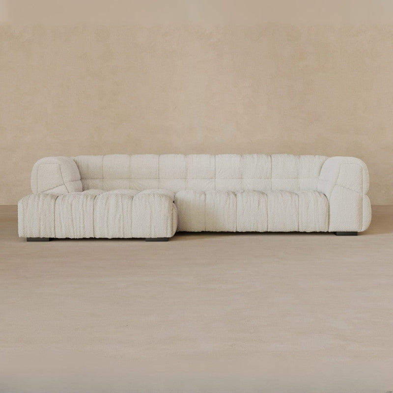 Right Chaise 111 Inches-Boucle-Ivory