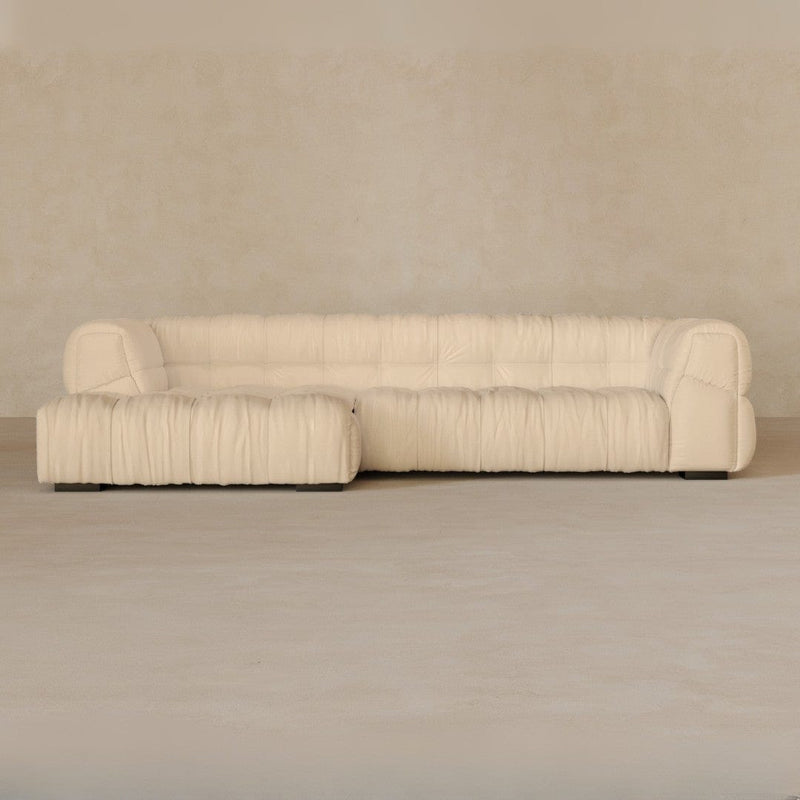 Right Chaise 111 Inches-Full Grain Leather-Shell