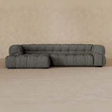 Right Chaise 111 Inches-Linen Blend-Graphite