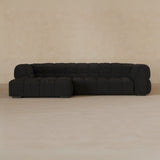 Right Chaise 133 Inches-Boucle-Charcoal