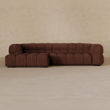 Right Chaise 133 Inches-Boucle-Oxblood