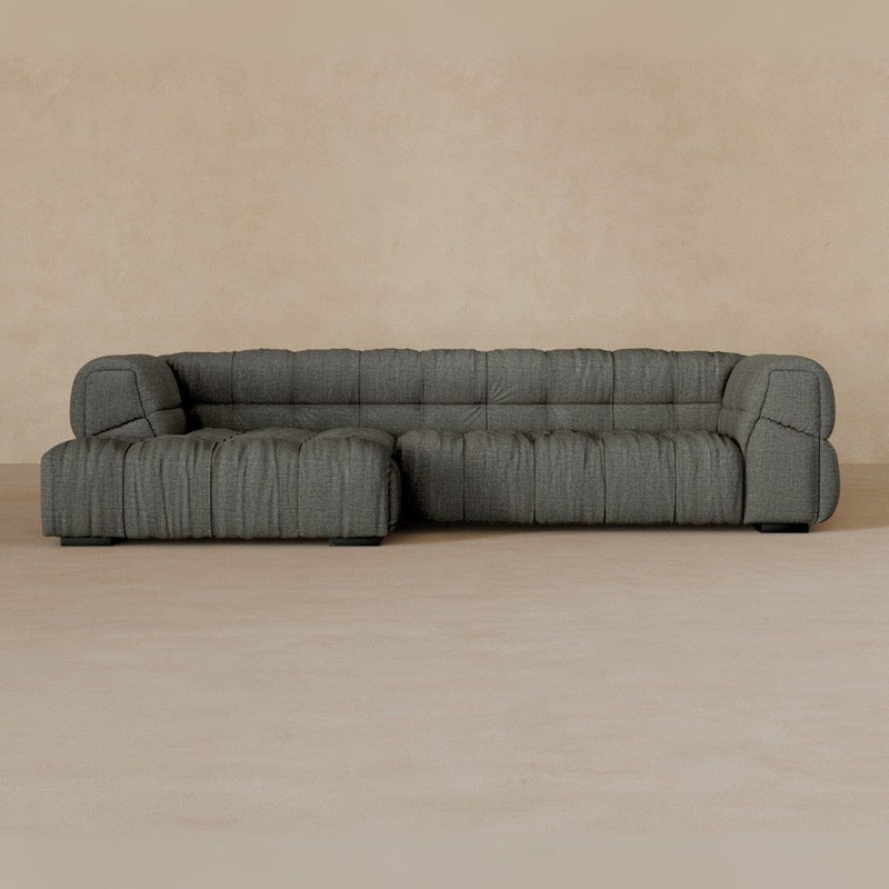 Right Chaise 133 Inches-Linen Blend-Graphite