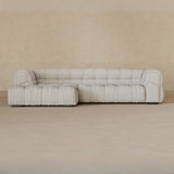 Right Chaise 133 Inches-Linen Blend-Ivory