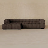 Right Chaise 133 Inches-Linen Blend-Mink