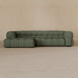 Right Chaise 133 Inches-Linen Blend-Sage