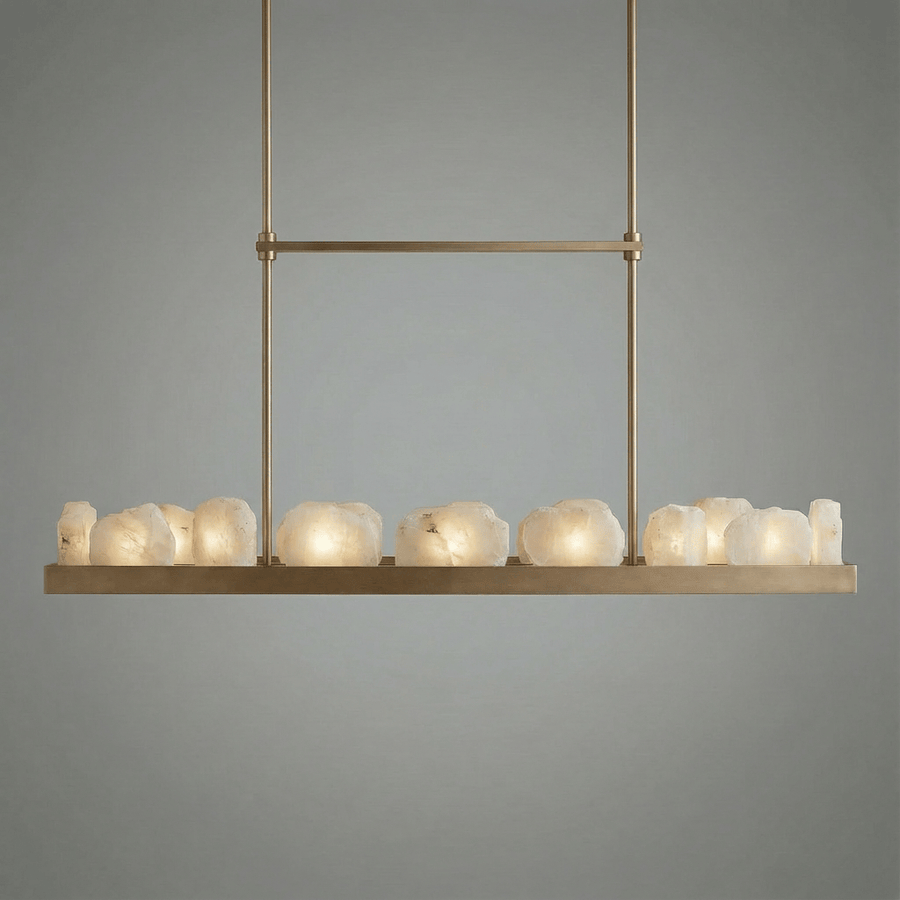 Relic Stone Rectangular Chandelier — dimensions
