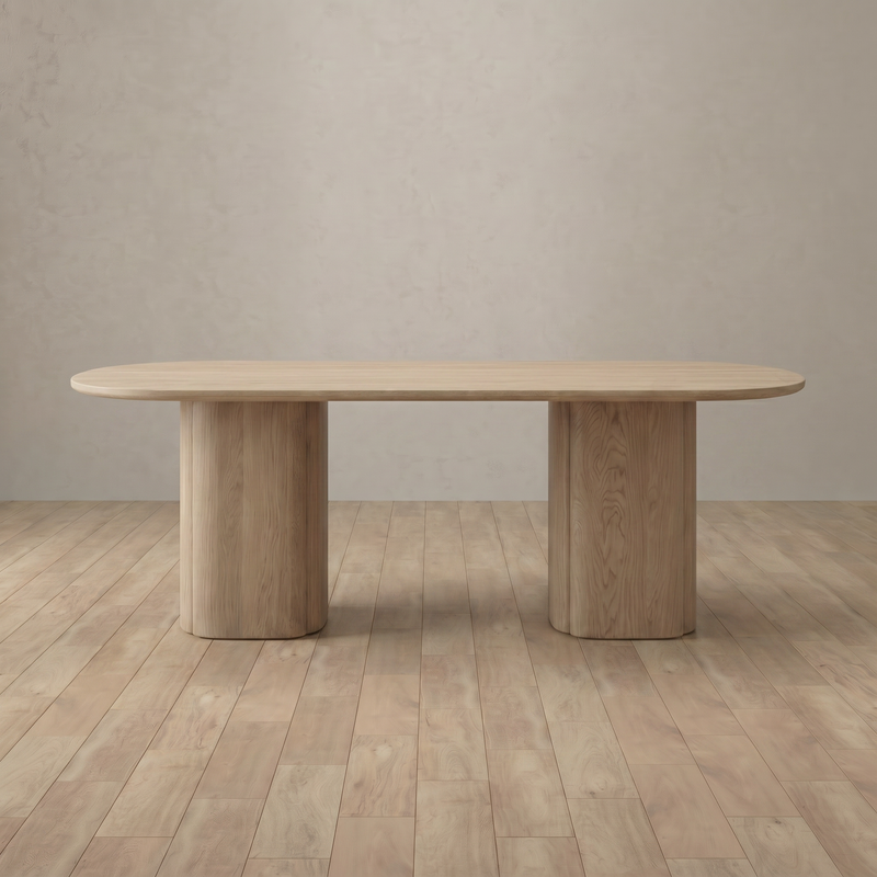 Rhode Dining Table — White Oak