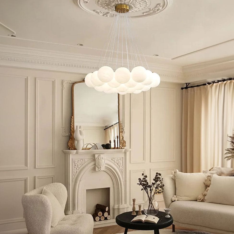 Glass Cloud Chandelier — lifestyle