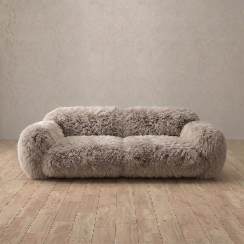 Aspen Cloud Sofa Loveseat (87") — Light Truffle