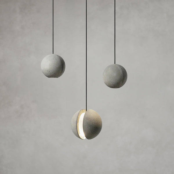 Sphered Cement Pendant Light