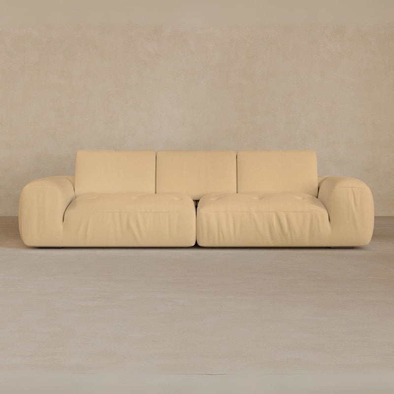 3 Seater-Full Grain Leather-Fawn