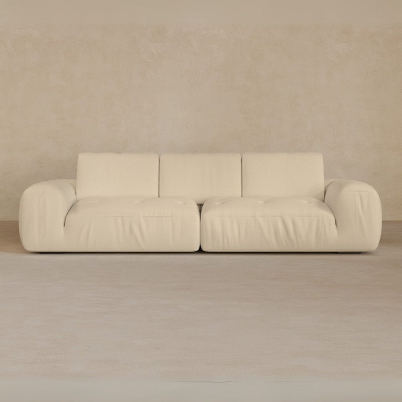 3 Seater-Full Grain Leather-Linen