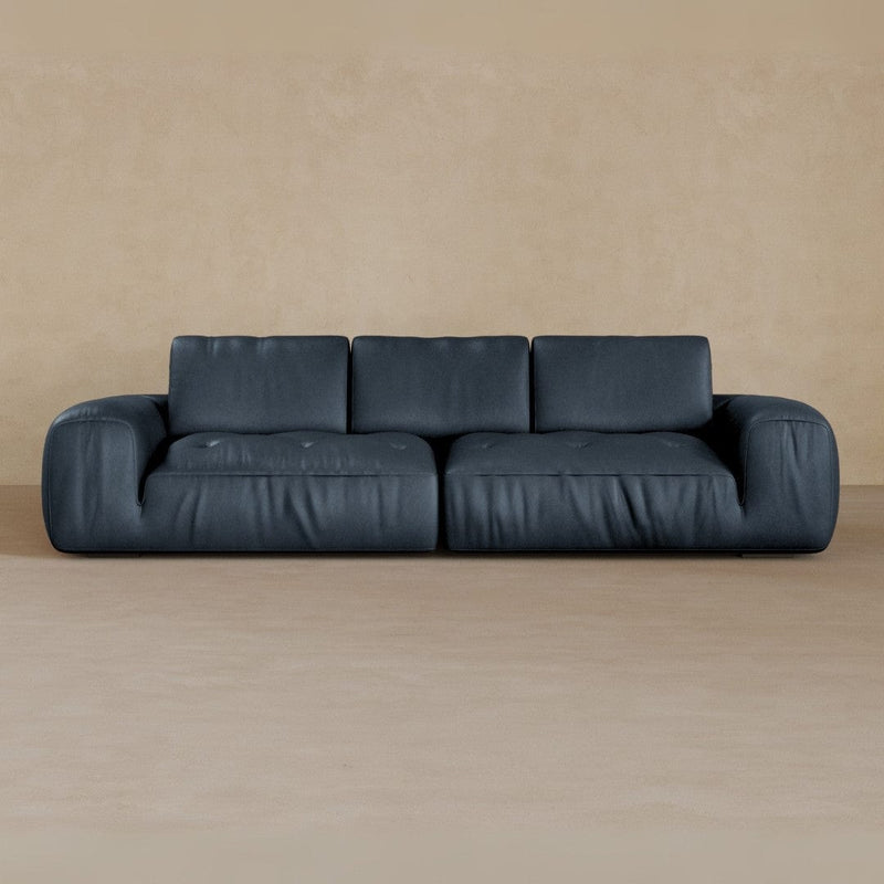 3 Seater-Full Grain Leather-Navy