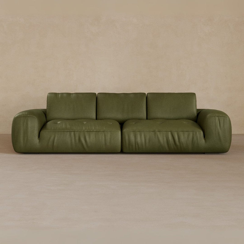 3 Seater-Full Grain Leather-Olive