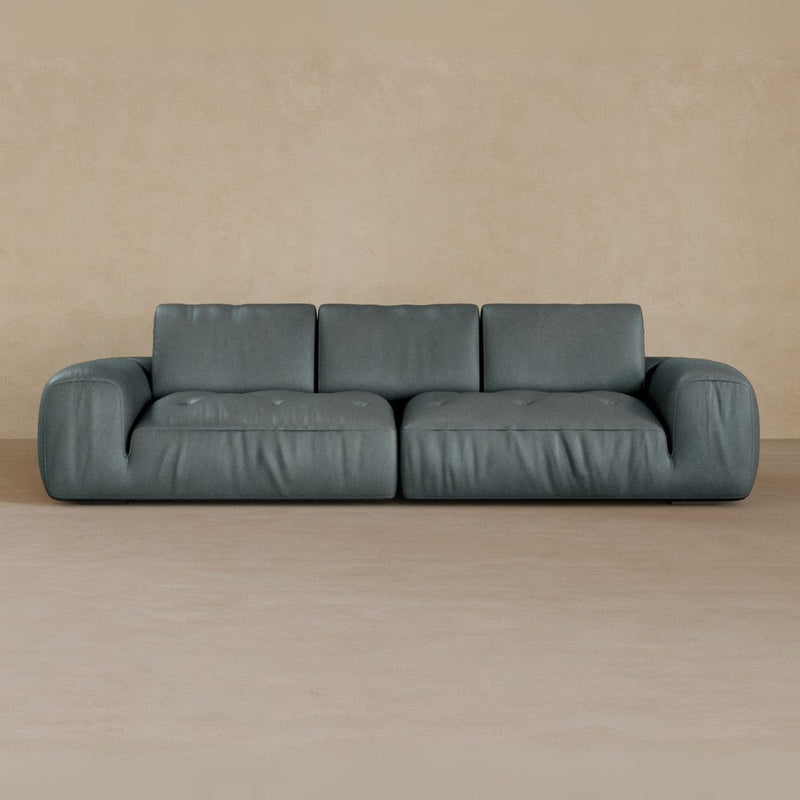 3 Seater-Full Grain Leather-Pewter