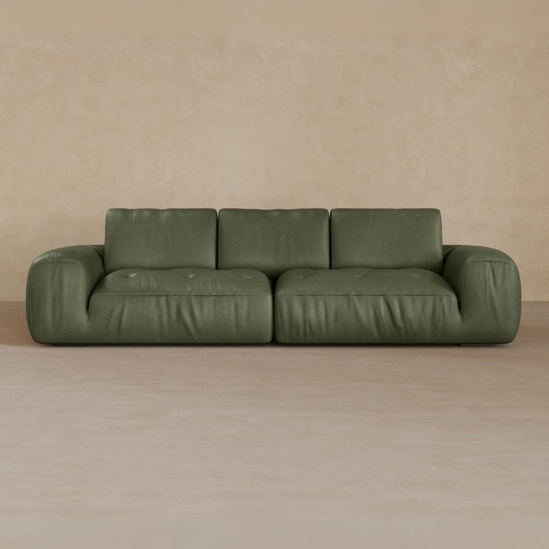 3 Seater-Full Grain Leather-Sage