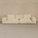 3 Seater-Top Grain Leather-Linen