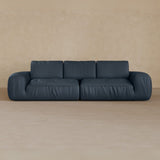 3 Seater-Top Grain Leather-Navy
