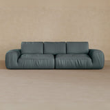 3 Seater-Top Grain Leather-Pewter