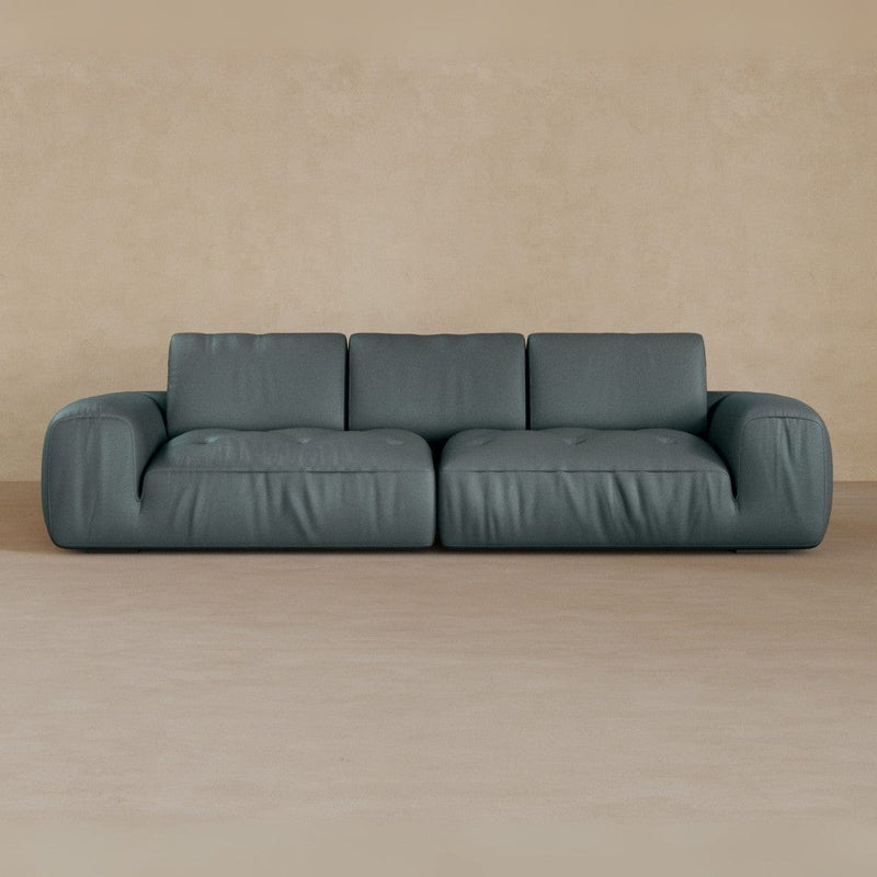 3 Seater-Top Grain Leather-Pewter