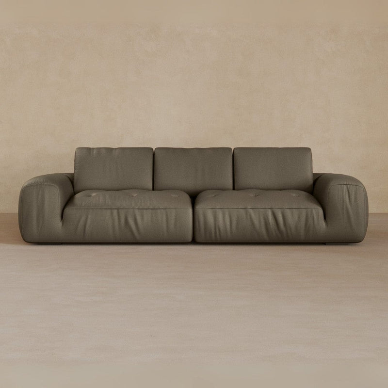 3 Seater-Top Grain Leather-Stone