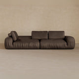 4 Seater Two Pieces 106 Inches-Full Grain Leather-Mink