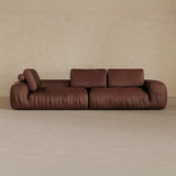 4 Seater Two Pieces 106 Inches-Full Grain Leather-Oxblood