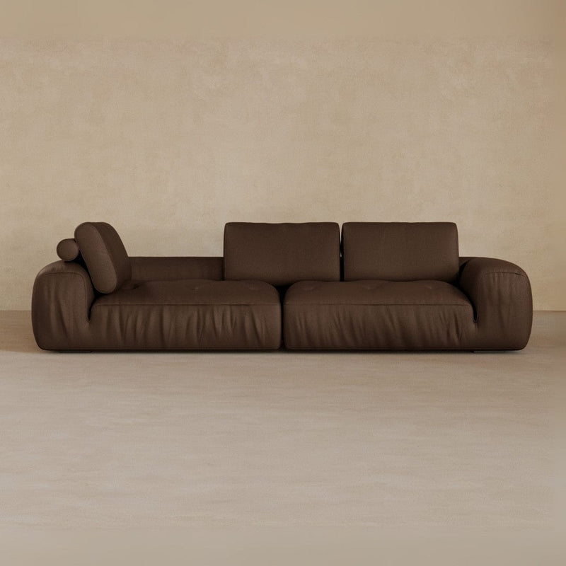 4 Seater Two Pieces 106 Inches-Top Grain Leather-Espresso