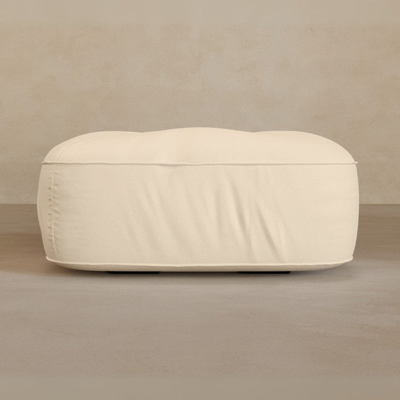 Ottoman-Full Grain Leather-Alabaster