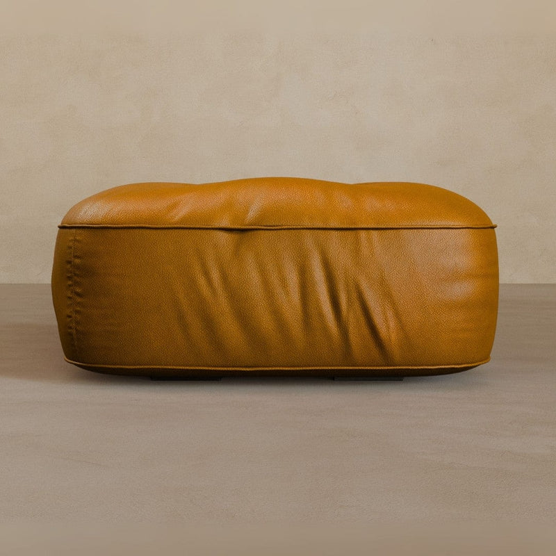 Ottoman-Full Grain Leather-Camel