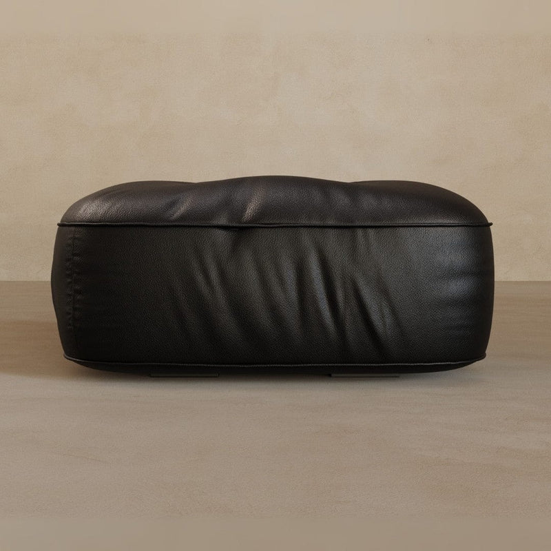 Ottoman-Full Grain Leather-Charcoal